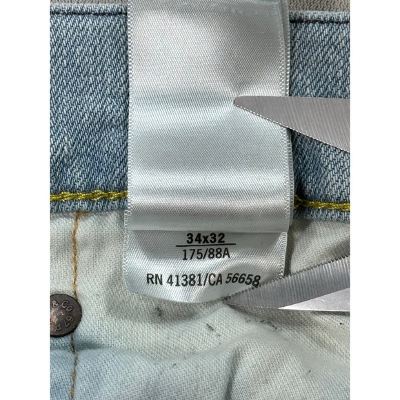 Polo Ralph Lauren Men's 34x32 Denim Jeans Light Wash Relaxed Fit Casual Pants - Picture 8 of 12